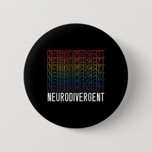 Neurodivergente Neurovielfalt Regenbogen-Adhäsion Button