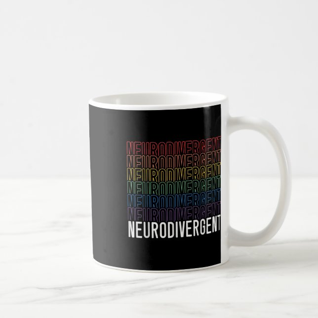 Neurodivergente Neurovielfalt Regenbogen-Adhäsion Kaffeetasse (Rechts)