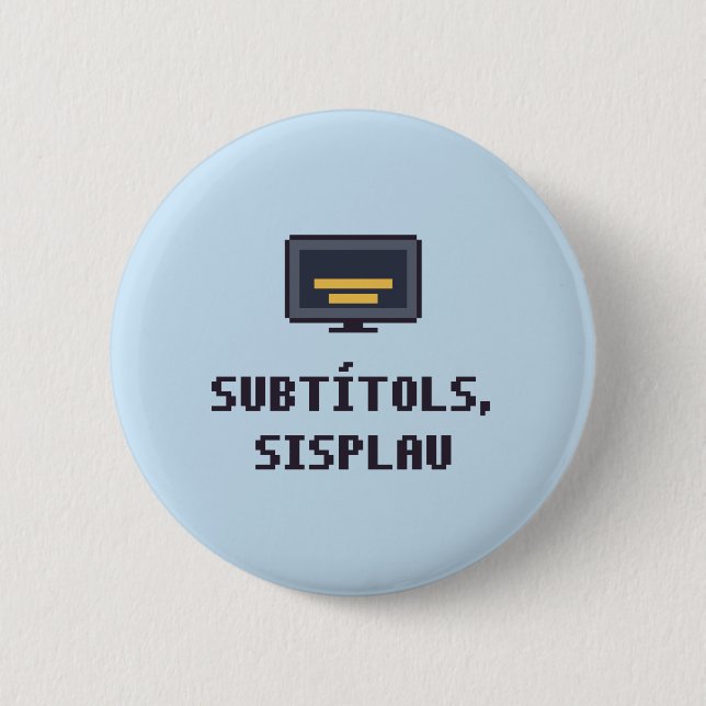 Neurodivergenter Katalanischer Untertitel-Button Button (Vorderseite)