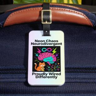 Neurodivergenter Stolz - Anders verdrahtet - Neons Gepäckanhänger