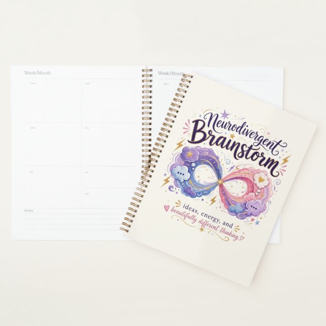 Neurodivergentes Brainstorming-Unendlichkeitssymbo Planer (Anzeige)
