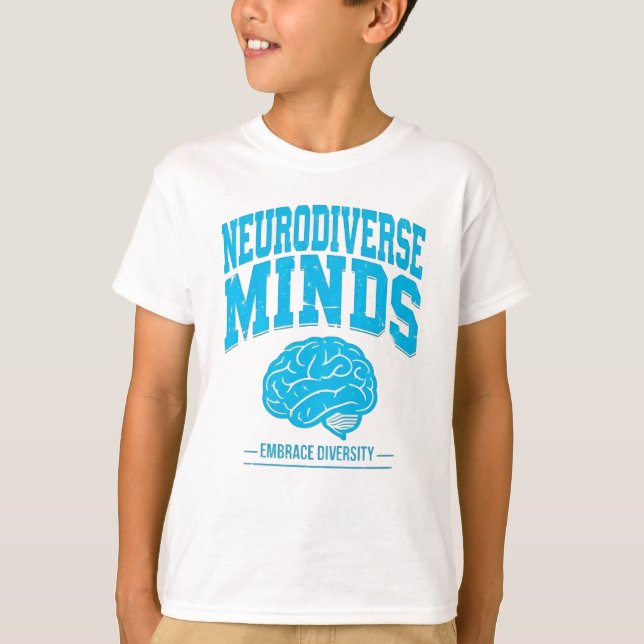 Neurodiverse Minds Brain Graphic  T-Shirt (Vorderseite)