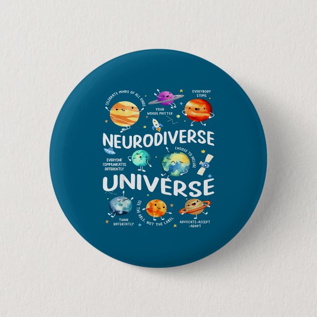 Neurodiverse Universe Iep Special Ed Paraprofessio Button (Vorderseite)