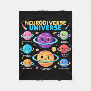 Neurodiverser Autismus Bewusstsein Universum Speci Fleecedecke