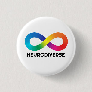 Neurodiverser Unendlichkeit Symbol Autistic Button