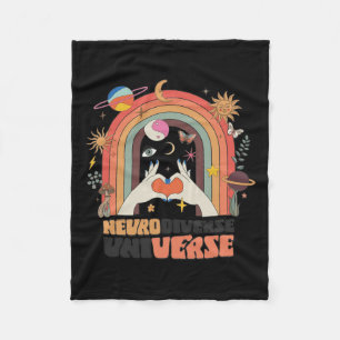 Neurodiverser Universe Celestial Retro Autismus Aw Fleecedecke