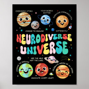 Neurodiverses Universum Autismus Neurovielfalt Awa Poster