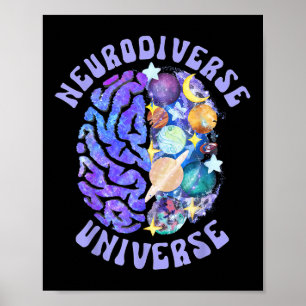 Neurodiverses Universum Neurovielfalt Gehirn und A Poster