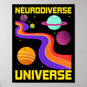 Neurodiverses Universum Neurovielfalt und Autismus Poster