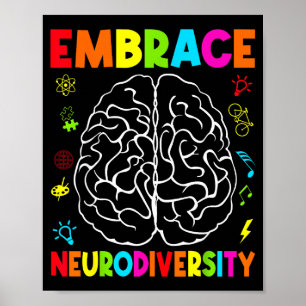 Neurodiversität akzeptieren Autismus neurodivergen Poster