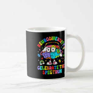 Neurodiversität feiert das Spektrum Gehirn Autismu Kaffeetasse