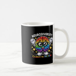Neurodiversität feiert das Spektrum Gehirn Autismu Kaffeetasse