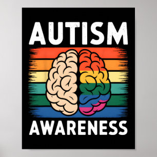 Neurodiversität feiert das Spektrum Gehirn Autismu Poster
