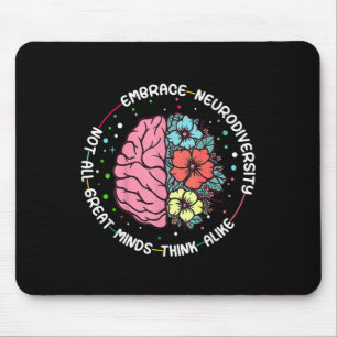 Neurodiversität Gehirn Autismus-Bewusstsein Adhd u Mousepad