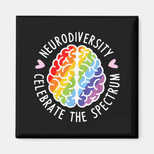 Neurodiversität Gehirn Autismus-Bewusstsein ASD AD Magnet
