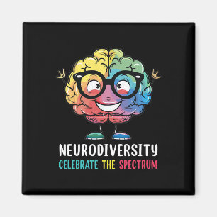 Neurodiversität Gehirn Autismus-Bewusstsein Asd Ad Magnet