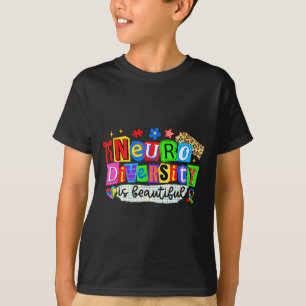 Neurodiversität ist schöne Leopard lustige Autismu T-Shirt