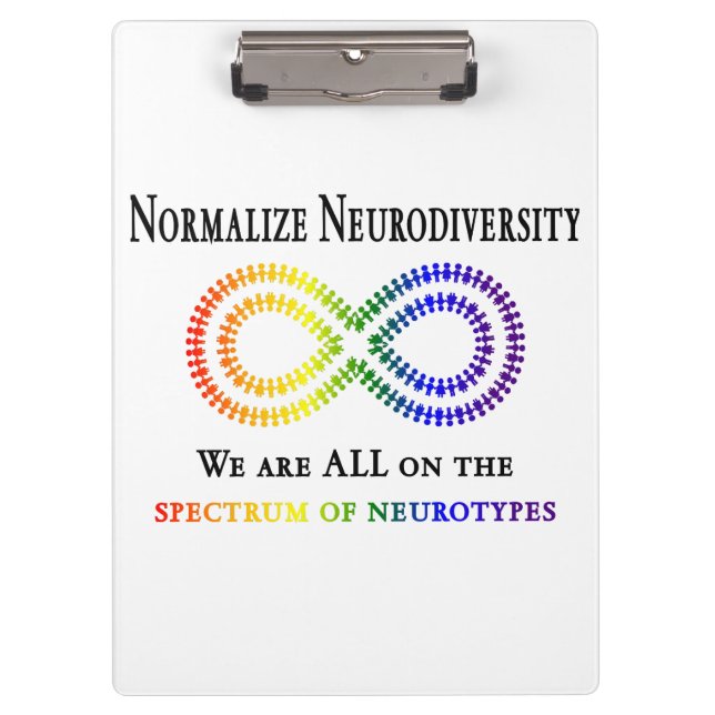 Neurodiversität normalisieren klemmbrett (Vorderseite)