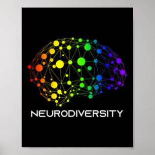 Neurodiversität umarmen Autismus Adhd Asd Gehirn S Poster