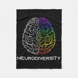 Neurodiversität umarmen Autismus Adhd Asd Regenbog Fleecedecke