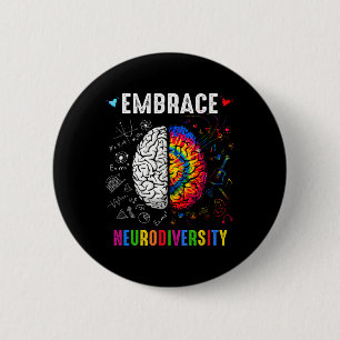 Neurodiversität umarmen Autismus-Bewusstsein Asd M Button