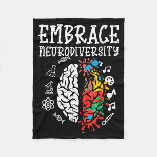 Neurodiversität umarmen Autismus-Bewusstsein Asd M Fleecedecke