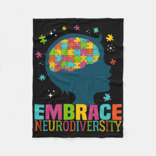 Neurodiversität umarmen Autismus-Bewusstsein Asd N Fleecedecke