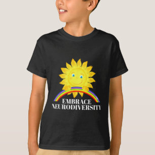 Neurodiversität umarmen Autismus Regenbogen Förder T-Shirt