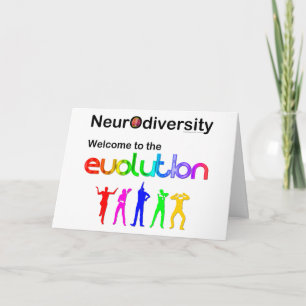 Neurodiversität Willkommen auf der Evolutions-Post Karte
