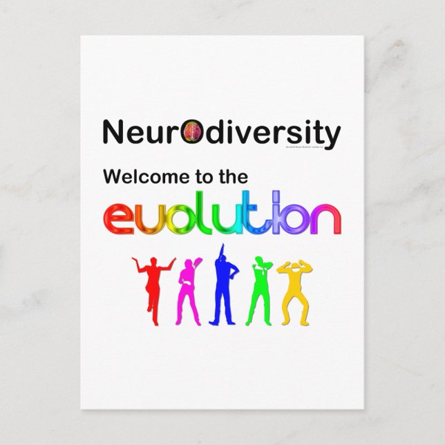 Neurodiversität Willkommen bei der Evolution Postkarte (Vorderseite)