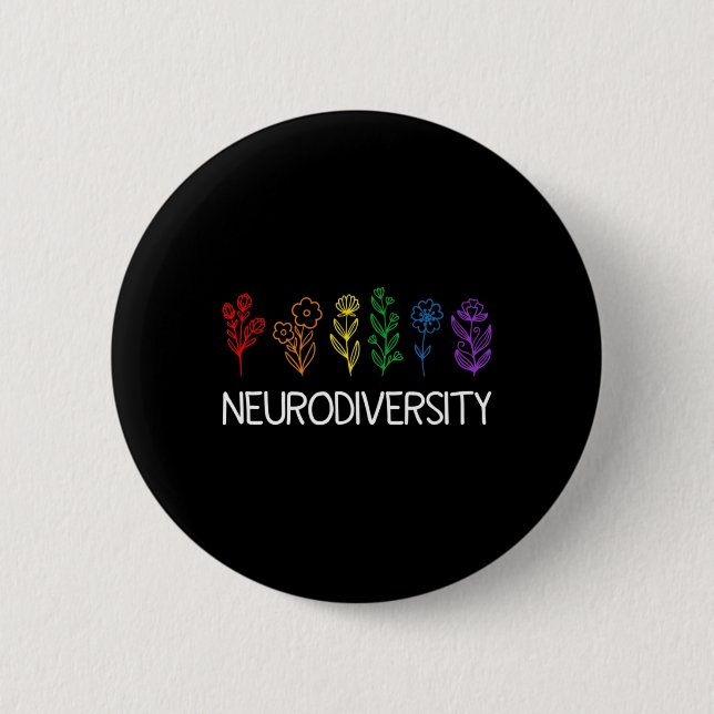 Neurodiversitäts-April Autismus-Bewusstseins-Stolz Button (Vorderseite)