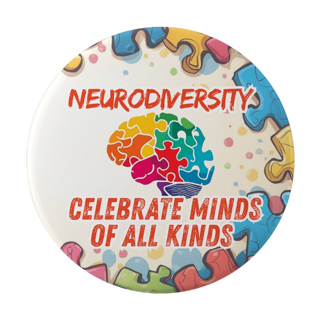 Neurodiversitäts-Bewusstseins-Anstecker Button (Neurodiversity awareness Pin Badge)
