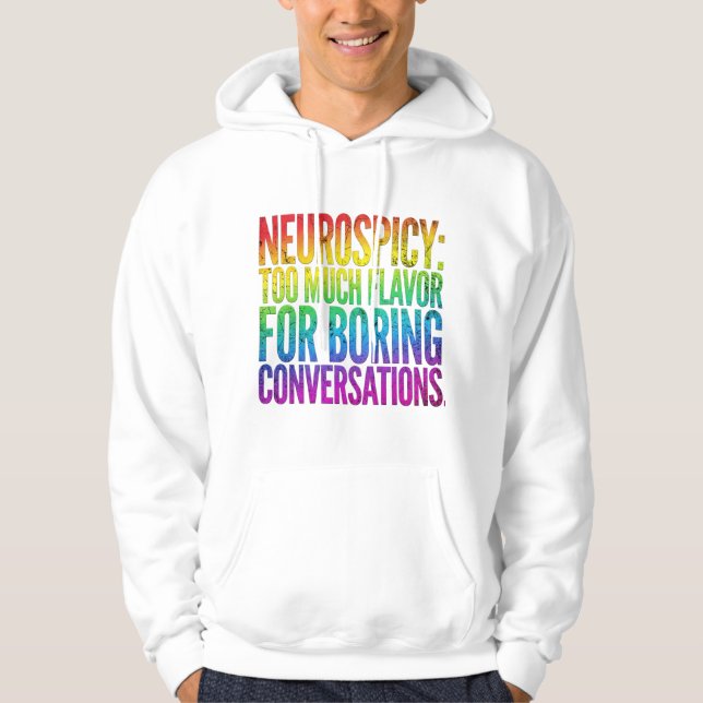 Neurodiversitäts-Bold-Statement-Zitat Hoodie (Vorderseite)