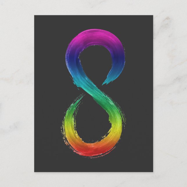 Neurodiversitäts-Infinity-Logo-Shirt Postkarte (Vorderseite)