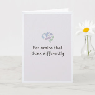 Neurodiversitäts-Stolz-Gehirn-Inspirationsgruß Karte