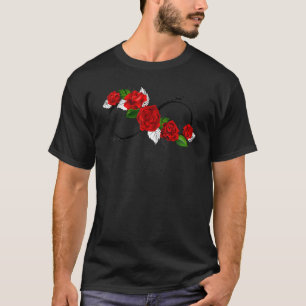 Neurodiversitäts-Symbol Rote Rose Unendlichkeit Au T-Shirt