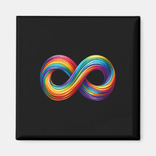 Neurodiversitäts-Unendlichkeitssymbol Regenbogen-S Magnet