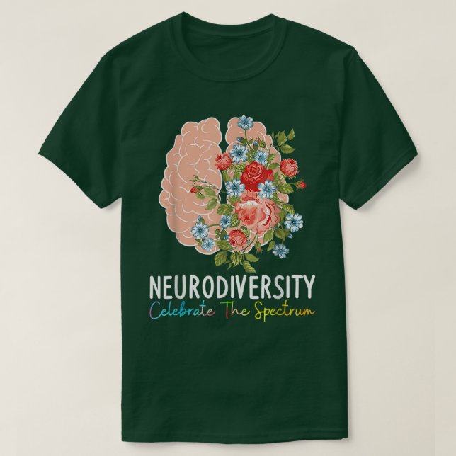 Neurodiversity Celebrate The Spectrum ADHD Brain A T-Shirt (Design vorne)