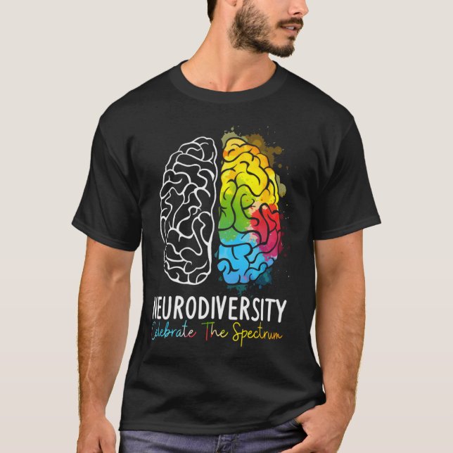 Neurodiversity Celebrate The Spectrum Autism Suppo T-Shirt (Vorderseite)