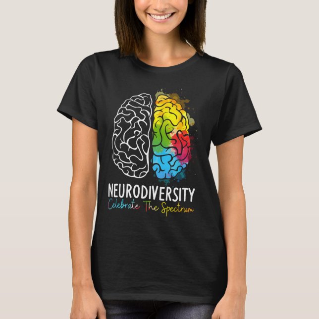 Neurodiversity Celebrate The Spectrum Autism Suppo T-Shirt (Vorderseite)