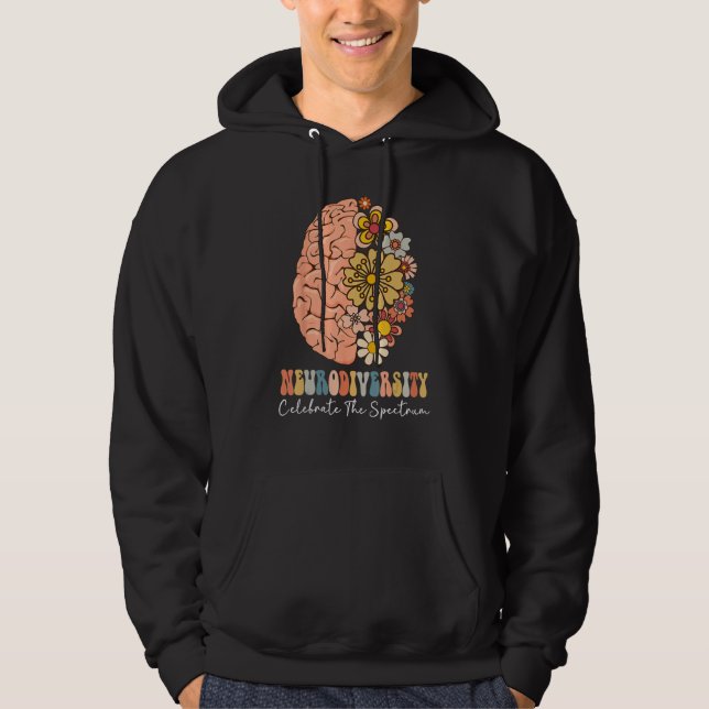 Neurodiversity celebrate the spectrum Brain Autism Hoodie (Vorderseite)