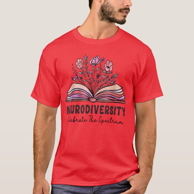 Neurodiversity celebrate the spectrum Brain Autism T-Shirt (Vorderseite)