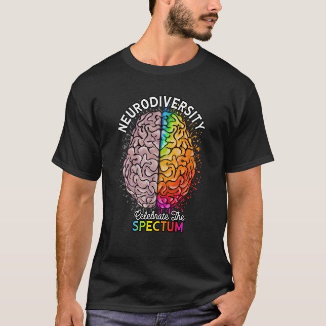 Neurodiversity Celebrate the Spectrum Men women ad T-Shirt (Vorderseite)