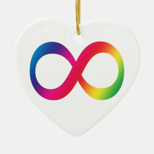 Neurodiversity Herz einfach Keramik Ornament