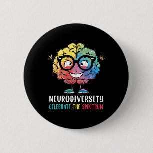 Neurodiversity Hirn Autismus Bewusstsein für Adhor Button