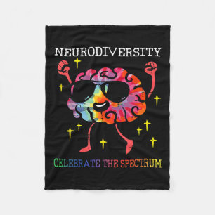 Neurodiversity Hirn Autismus Bewusstsein für Adhor Fleecedecke