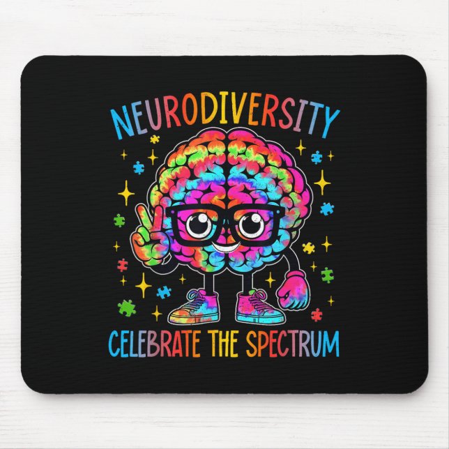Neurodiversity Hirnautismus Bewusstseinsbildung Mousepad (Vorne)