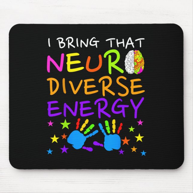 Neurodiversity Kinder Jungen Autismus Bewusstsein  Mousepad (Vorne)