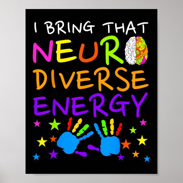 Neurodiversity Kinder Jungen Autismus Bewusstsein  Poster (Vorne)