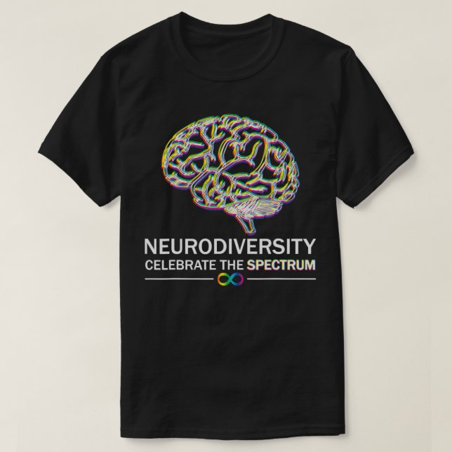 Neurodiversity Pride Autism Spectrum ASD ADHD Rain T-Shirt (Design vorne)